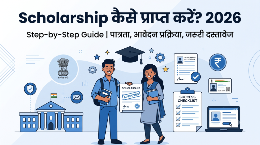 Scholarship कैसे प्राप्त करें 2026 – ऑनलाइन आवेदन, पात्रता, आवश्यक दस्तावेज, Scholarship Registration और पूरी जानकारी