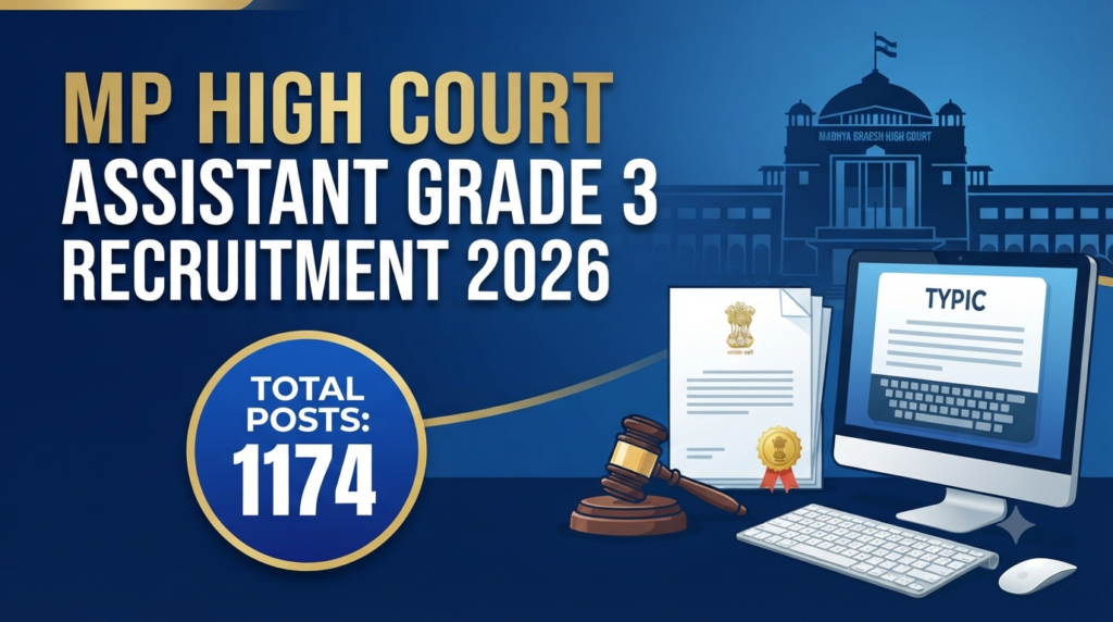 Alt Text: MP High Court Assistant Grade 3 Recruitment 2026 Apply Online for 1174 Posts