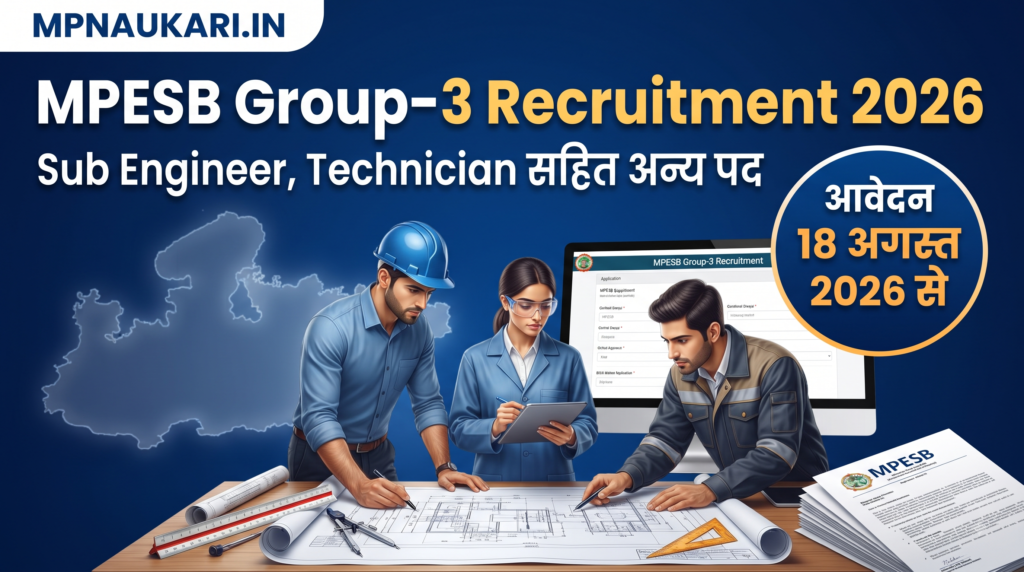 MPESB Group-3 Recruitment 2026 Sub Engineer Technician भर्ती
