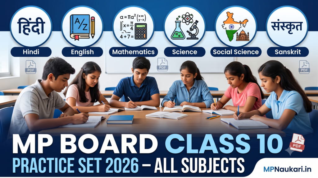 MP Board Class 10 Practice Set PDF 2026 All Subjects