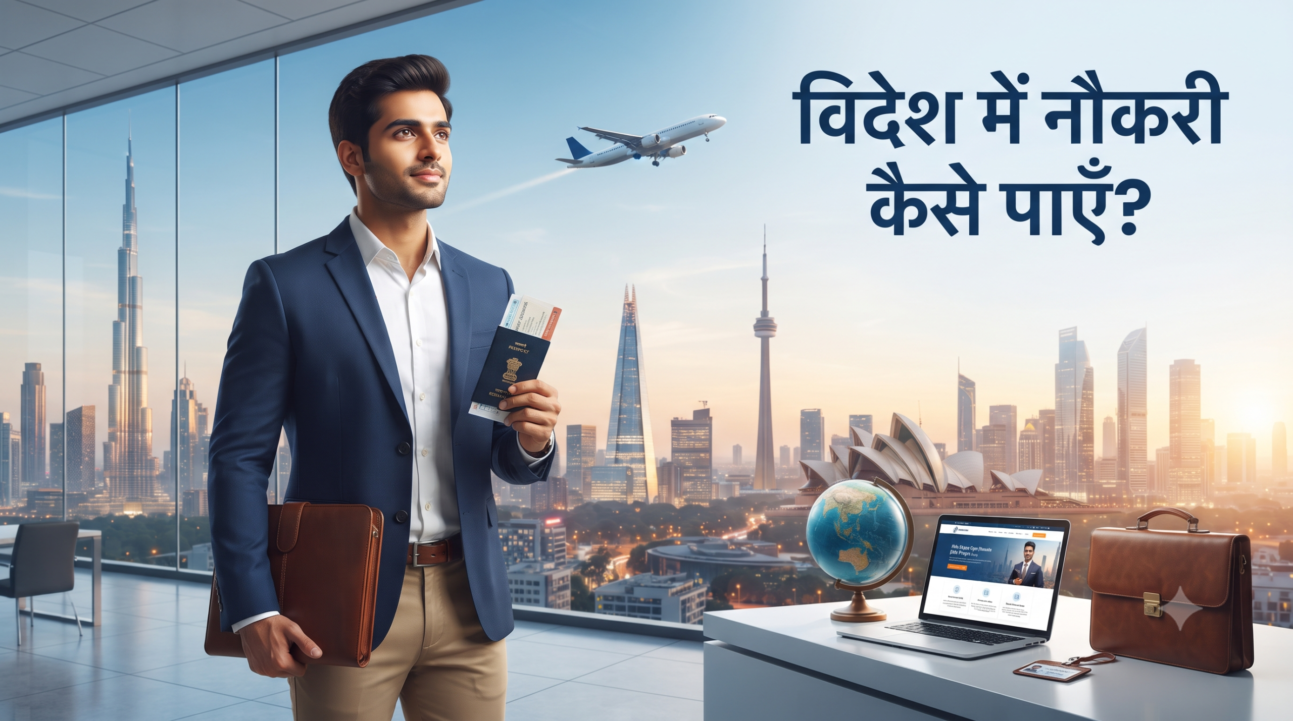 भारतीय युवा विदेश में नौकरी खोजते हुए अंतरराष्ट्रीय करियर और वर्क वीजा गाइड विदेश में नौकरी के लिए इंटरव्यू की तैयारी स्किल्ड वर्कर्स के लिए विदेशी रोजगार के अवसर पासपोर्ट और वर्क वीजा दस्तावेज की जांच