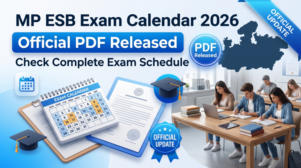 MP ESB Exam Calendar 2026 PDF Download Official Exam Schedule Released