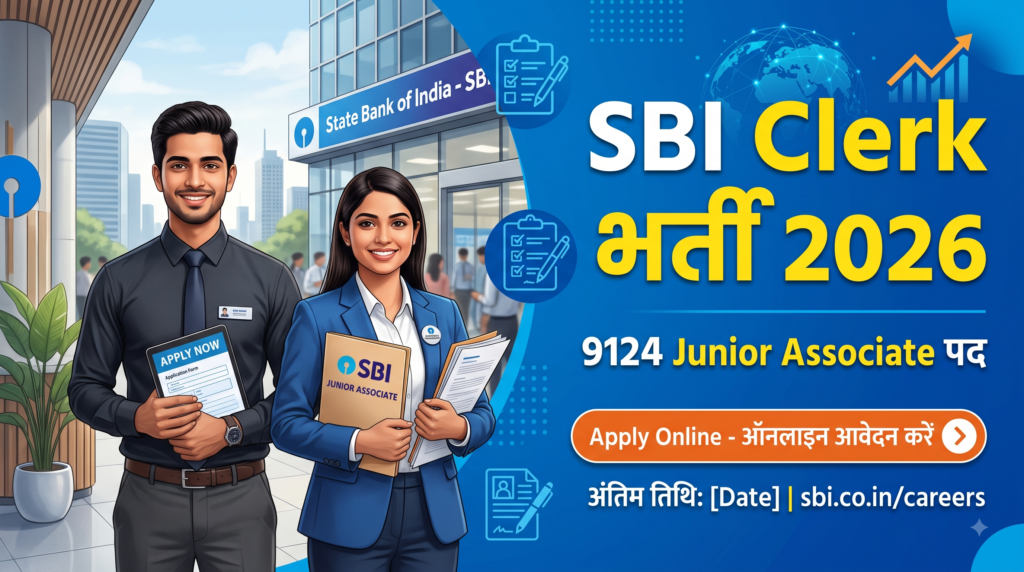 SBI Clerk Recruitment 2026 9124 Junior Associate Posts