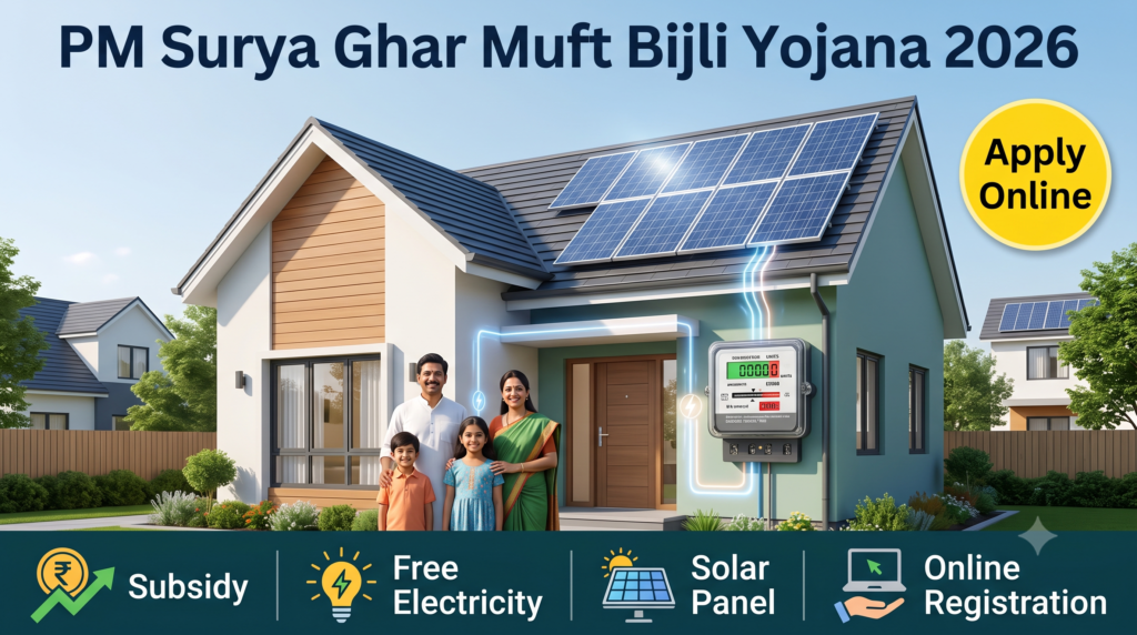 PM Surya Ghar Muft Bijli Yojana 2026 Apply Online – Eligibility, Subsidy, Documents & Registration Process