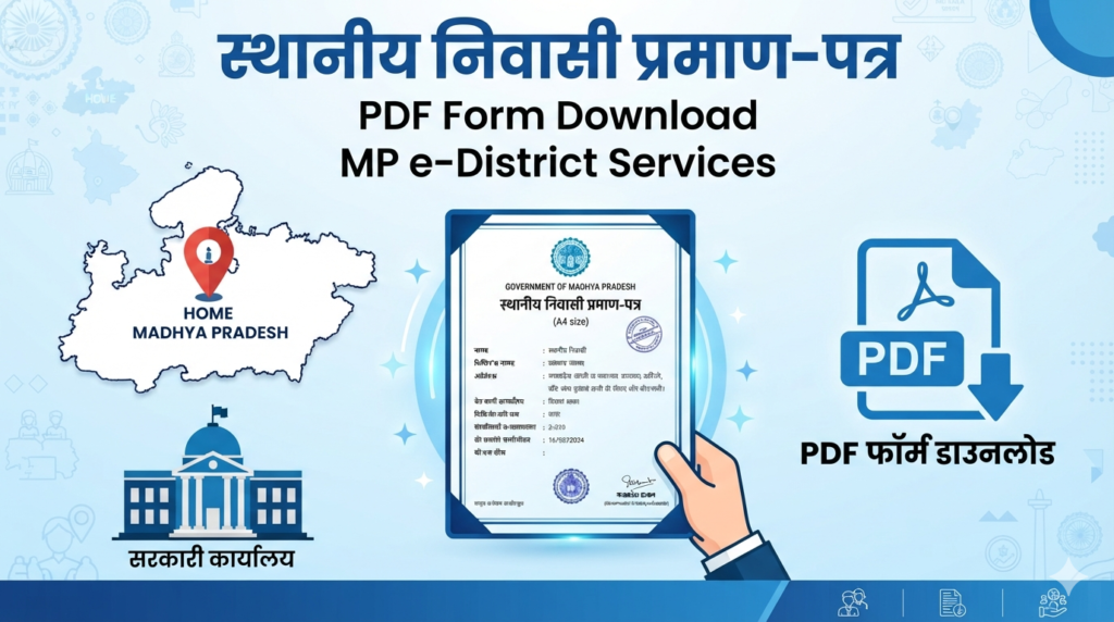 स्थानीय निवासी प्रमाण-पत्र जारी करना PDF फॉर्म - सामान्य प्रशासन मध्यप्रदेश